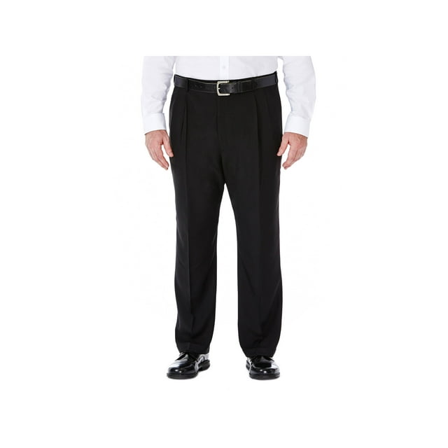 Haggar Men's Big & Tall ECLO Stria Pleat Front Dress Pant Classic Fit