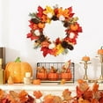 thumbnail image 5 of LmnLft Artificial Fall Wreath Sticker 24 Inch, Harvest Pumpkin and Maple Leaf Design for Front Door Thanksgiving Decor, 5 of 6