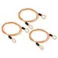 thumbnail image 1 of Unique Bargains Security Cable 2.5mm x 1m/3.3ft Coated Luggage Lock Wire Rope with Double Loop, Clear Orange, 3 Pack, 1 of 5