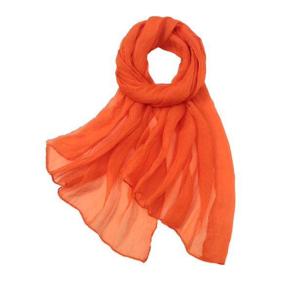 TELOLY Scarves for Women Lightweight Cold Weather Knit Scarf Warm Thick Scarf Long Large Oversized Scarves Orange, One Size