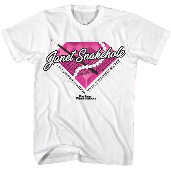 Parks And Recreation Janet Snakehole Diamond White Adult T-Shirt
