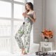 thumbnail image 5 of Balery Wisteria Flower Pantalones de pijama para mujer, pijamas ultraligeros, pantalones de estar por casa-Small, 5 of 6