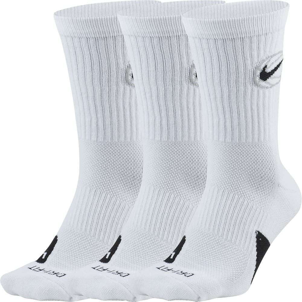 Nike Mens Everyday Crew Basketball Socks 3 Pack Multi-colorda2123-100 ...