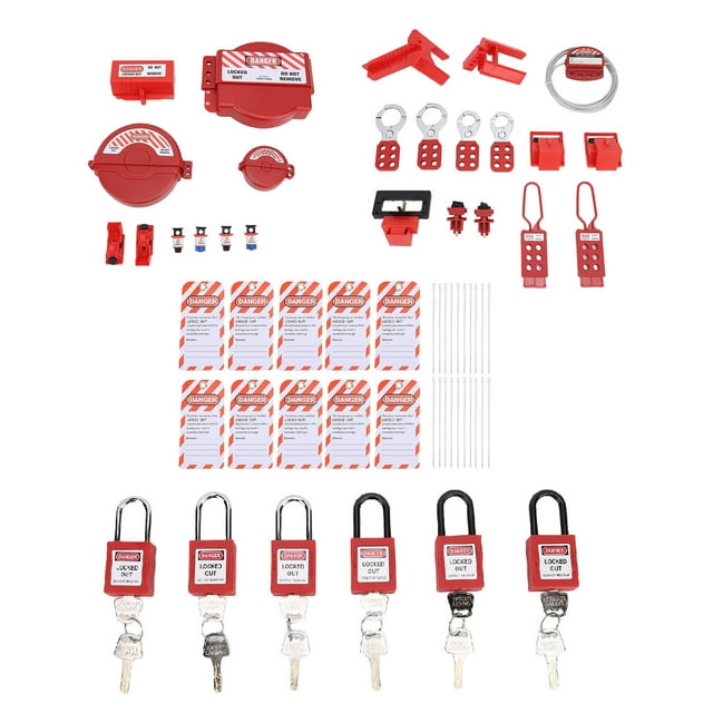 Kit De Candado De Seguridad De Bloqueo Eléctrico, Kit De Etiquetado De Bloqueo Con Cerrojos De Bloqueo De Seguridad Con Bloqueo De Cable Ajustable Para La Industria
