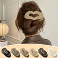 thumbnail image 3 of 6 Pcs Flat Hair Clip, Hair Claw Clips Women, Curved Design Strong Hold Claw Clips for Thick Thin Fine Hair for Women and Girls, 3 of 7