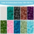 thumbnail image 4 of 800pcs Glass Beads for Jewelry Making 4mm Frosted Glass Bead 10 Color Seed Beads Mini Beads Transparent Frosted Beads for Necklace Bracelet Earring Jewelry Making, 4 of 9
