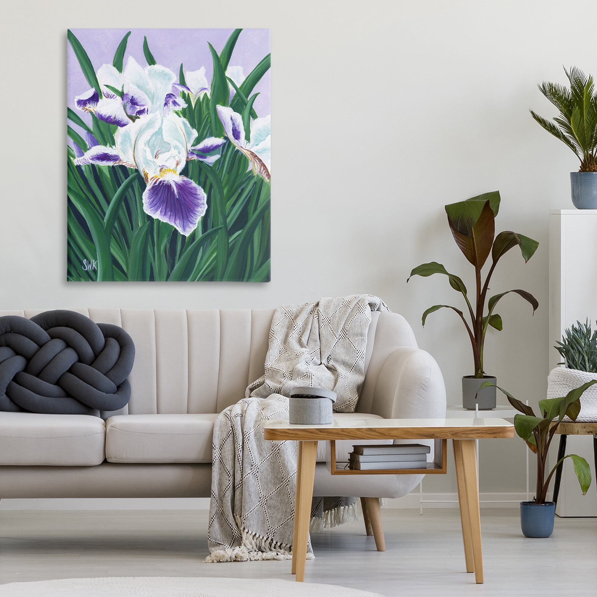 Stupell Industries Purple & White Irises Canvas Wall Art, design by Sarah Waldron Kimball