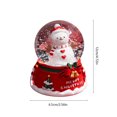 thumbnail image 3 of Light-Up Christmas Snowman Crystal Ball, Resin Desktop Ornament with Christmas Tree Design, Decorative Gift for Holiday Decor, 3 of 5