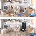 thumbnail image 4 of LLLLZASD  Fabric Dresser with 5 Drawers, Vertical Dresser Storage Tower, Storage Cabinet Organizer Unit for Bedroom, Living Room, Closet, Entryway, Hallway, Nursery Room, Black, 4 of 17