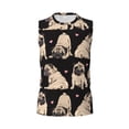 thumbnail image 6 of Lsque French Bulldog Print Men's Cotton Blend Sleeveless Muscle Shirts (S-3XL)- Moisture Wicking, Odor Protection, UPF 30+,XX-Large, 6 of 8
