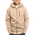 thumbnail image 2 of fatyb Boys Zip up Hoodies Casual Long Sleeve Hooded Sweatshirt Kids Fleece Lined Jacket Outdoor Wear, 2 of 7