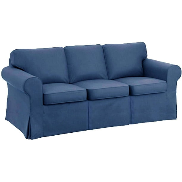 The Sofa Cover Is 3 Seat Slipcover Replacement It Fits Pottery Barn Pb Basic Three Blue Com The Sofa Cover Is 3 Seat Slipcover, How Much Material To Cover A 3 Seater Sofa