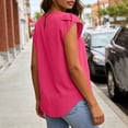 thumbnail image 5 of BTDECLAR Women Tops Plus Size Crewneck Pleated Casual Elegant Sleeveless Summer Tank Tops Trendy Dressy Business Work Tunic Blouses Tops, 5 of 8