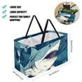 thumbnail image 2 of Shark Reusable Foldable Oxford Cloth Collapsible Easter Basket Storage Bin Bag with Large Capacity, 2 of 7
