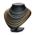 thumbnail image 4 of Men's Cuban Link Chain Necklace Stainless Steel Black Gold Color Male Choker colar Jewelry Gifts for Him, 4 of 6