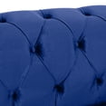 thumbnail image 6 of Noble House Feichko Velvet Tufted 3 Seater Sofa, Navy Blue, Espresso, 6 of 10