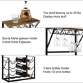 thumbnail image 5 of Countertop Wine Rack w/Glass Holder Wine Holder Stand Storage for Pantry Cabinet, 5 of 6