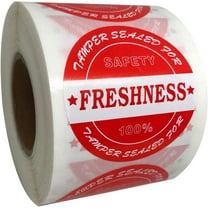 500pcs Food Delivery Tamper Evident Stickers, Sealed for Freshness Labels, 2 Inch Red Round Adhesive Stickers for Safe Food delivery