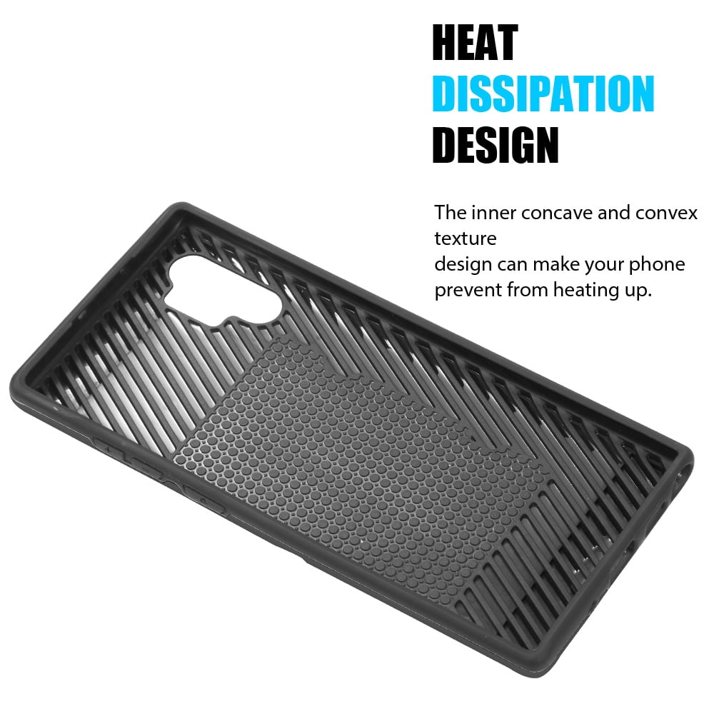Rugged Hybrid Case Designed for Galaxy Note 10+/10+ 5G (2019) With Credit Card Slot And Rotating Ring Holder (Black)