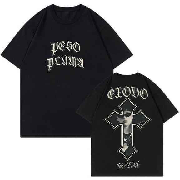 Peso Pluma Exodo Cross T-shirt short sleeved pure cotton T-shirt unisex fashionable street top