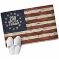 thumbnail image 2 of Independence Day Washable Small Entryway Area Rugs 2'x3', Watercolor U. S. Flag 250 YEARS Retro Wood Grain Low Pile Throw Rug Non-Slip Sturdy Edge Binding Carpet for Front Door Floor Room Entry, 2 of 9