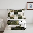 thumbnail image 5 of Juego de cama Twin Size Woodland Camo Quilt Set Verde y Beige Plaid Print, 5 of 5