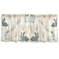 thumbnail image 7 of Yayeee Kitchen Curtains Tier Set of 2 Light Filtering 57"x24" Over Sink Window Panels, Adorable Bunnies, 7 of 7
