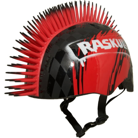 Raskullz Hawk Mohawk Black Bike Helmet, Child 5+