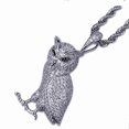 thumbnail image 3 of Hip Hop Trend Zircon Owl Necklace Pendant Men S Charm Pendant Necklace Casual Party Jewelry Gift---Product code 37416, 3 of 5