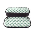 thumbnail image 5 of Picia Sea Turtle Pattern Large Capacity PU Leather Pencil Case Organizer Pen Marker Holder Double Zipper Storage Bag Big Pencil Pouch for College Office, 5 of 6