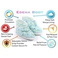 thumbnail image 2 of Comfort Finds Ladies Edema Boots - Extra Wide & Roomy Swollen Foot Shoes - Soft Adjustable Slippers for Sensitive Skin & Diabetic Feet Relief - Blue Floral - X-Large 9 1/2-11 - 1 Pair, 2 of 6