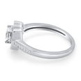 thumbnail image 4 of Heart & Round Cut White Cubic Zirconia Love Heart Halo Ring In 14K White Gold Plated 925 Sterling Silver (Color: White, Clarity: VVS1-VVS2) -5, 4 of 7