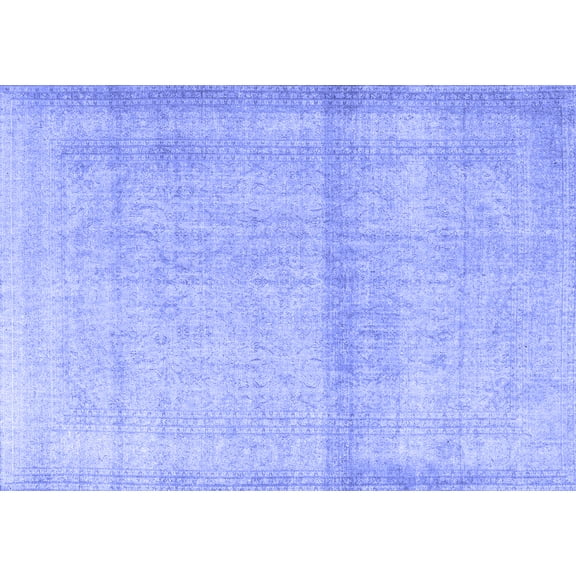 Ahgly Company Indoor Rectangle Persian Blue Traditional Area Rugs, 5' x 7'