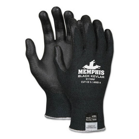 Kevlar Gloves 9178nf, Kevlar/nitrile Foam, Black, X-Large | Bundle of 5 Pairs