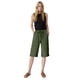 thumbnail image 5 of Pantalones de la Cintura Elástica de las Mujeres Medio Pantalones Cortos Botones de la Cintura Elástica de Verano Lino Bolsillos Pantalones, Lino de Algodón, 5 of 7