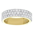 thumbnail image 2 of 14K Yellow Gold Round Diamond Pave Wedding Band 6.50mm Prong Set Ring 2.87 CT., 2 of 5