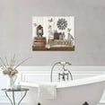 thumbnail image 4 of Farmhouse Bathroom Decor Wall Art Rustic Flower and Butterfly Bathroom Pictures Canvas Print Country Bathroom Wall Decor Relax Bathroom Wall Art Framed Ready To Hang 12"x16", 4 of 6