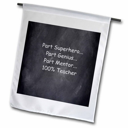Small Paver Patio Design Ideas 3dRose Superhero Teacher Gift Idea Appreciation Inspiration Chalkboard Design - Garden Flag, 12 by 18-inch ()