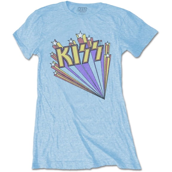 KISS Ladies T-Shirt: Stars (Large)
