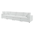 thumbnail image 3 of Sofa, Faux Vegan Leather, White, Modern Contemporary Urban Design, Living Lounge Room Hotel Lobby Hospitality, 3 of 10