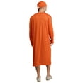 thumbnail image 2 of Alvivi Mens Pajama Sets Party Dress-up Nightgown Arabian Robe Long Sleeve Sleeping Nightshirt with Hat Orange M, 2 of 6