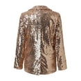 thumbnail image 3 of JFBUJC Blazer à Sequins pour Femmes, Veste Ouverte à Manches Longues, Cardigan de Fête Scintillant, 3 of 4
