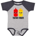 thumbnail image 3 of Inktastic Ketchup and Mustard Gift Boys or Girls Baby Bodysuit, 3 of 5