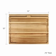 Dexas Acacia Prep-Tech Board With 2 Slots, 16 x 12 Inches