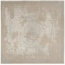 SAFAVIEH Meadow Lactrice Polka Dots Area Rug, Ivory/Grey, 6'7" x 6'7" Square