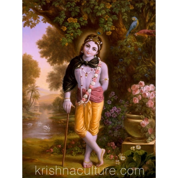 Krishna Culture Kishore Krishna CV67LB Canvas Art 27x36"