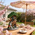 thumbnail image 6 of XIBUFE Fairy House - Fairy Garden Miniature Tree House - 9 Inch Tall Outdoor Decor for Fairies Figurines,Whimsical Resin Cottage for Garden Display,Decorative Mini House for Yard, 6 of 7