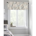 thumbnail image 4 of Kitchen Cafe Valance Curtain for Small Windows,Vintage Botanical Leaves Texture Rod Pocket Short Valances Farm Retro Burlap Linen Window Treatment Panel for Living Room/Bedroom/Bathroom,42x12in, 4 of 9
