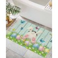 thumbnail image 3 of Area Rug with Tassels 2' x 3', Easter Egg Bunny Tail Butterfly Flower Kitchen Runner Rug for Hallway Bedroom Throw Rugs, Spring Green Leaf Soft Door Mat for Bathroom Entrance Living Room, 3 of 9