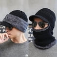 thumbnail image 3 of Winter Fullguard Beanie Full Coverage with Mask & Earflaps for Men Outdoor Fleece Hat Set Red (Red), 3 of 7